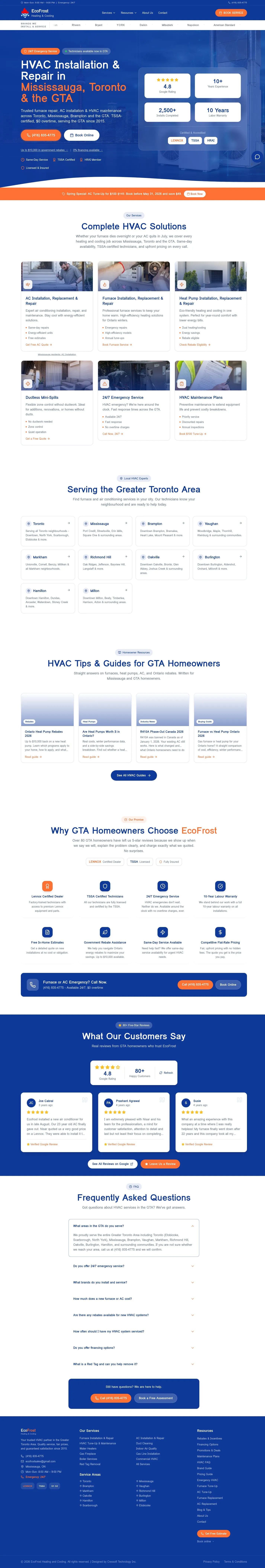 How We Built Ecofrost's Website: A Case Study in HVAC Web Design